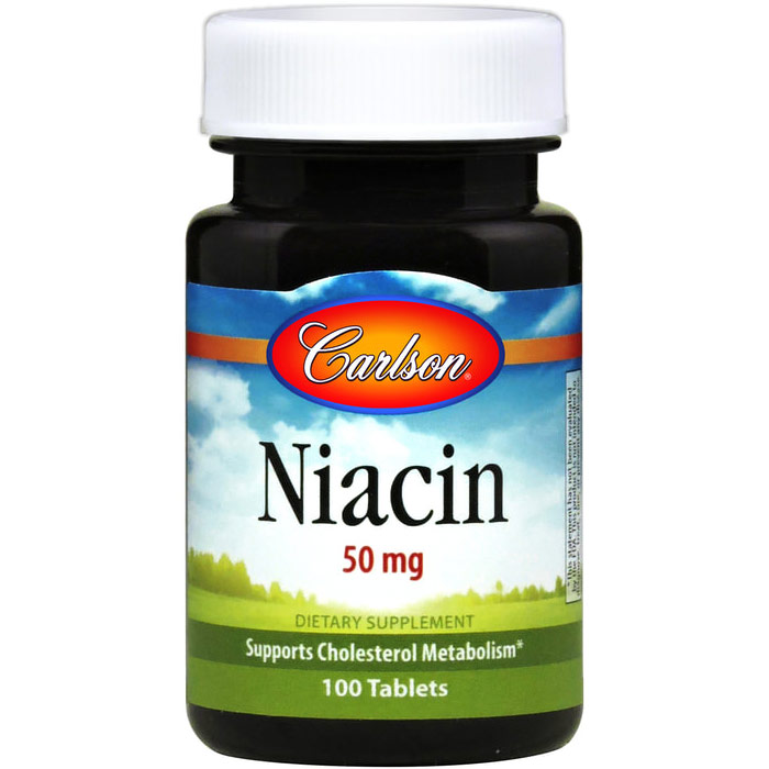 Carlson Laboratories Niacin, 50 mg, 100 tablets, Carlson Labs