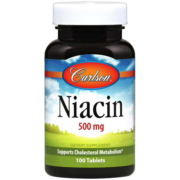 Carlson Laboratories Niacin, 500 mg, 250 tablets, Carlson Labs