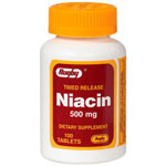Watson Rugby Labs Niacin 500 mg, Timed Release, 100 Tablets, Watson Rugby