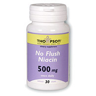 Thompson Nutritional Niacin Flush-Free 500mg 30 caps, Thompson Nutritional Products