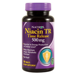 Natrol Niacin TR 500 mg Time Release 100 Tablets, Natrol