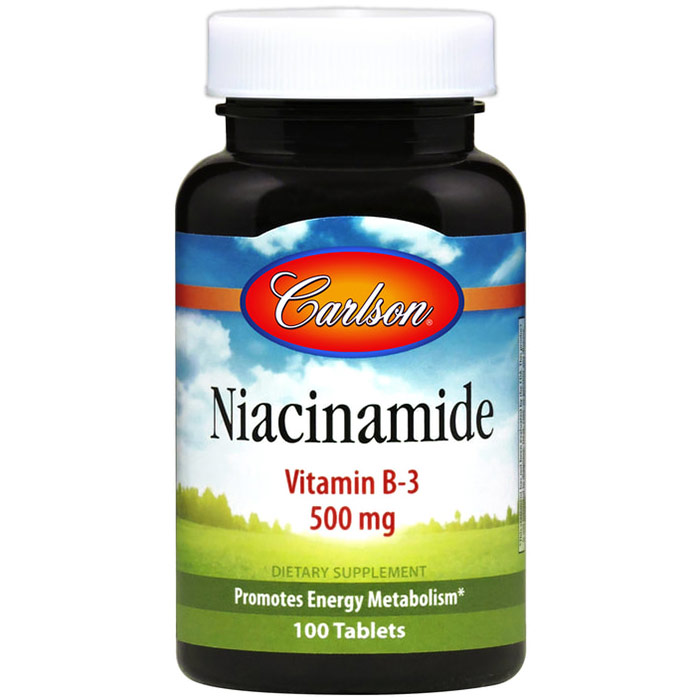 Carlson Laboratories Niacinamide, 500 mg, 250 tablets, Carlson Labs