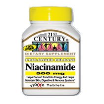 21st Century HealthCare Niacinamide Prolonged Release 500 mg, 110 Tablets, 21st Century Health Care