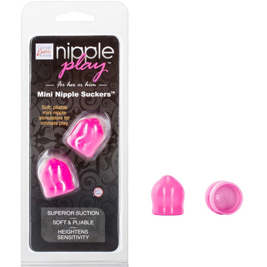 California Exotic Novelties Nipple Play Mini Nipple Suckers - Pink, California Exotic Novelties