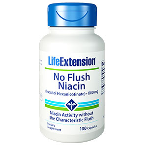 Life Extension No Flush Niacin (Inositol Hexanicotinate) 800 mg, 100 Capsules, Life Extension