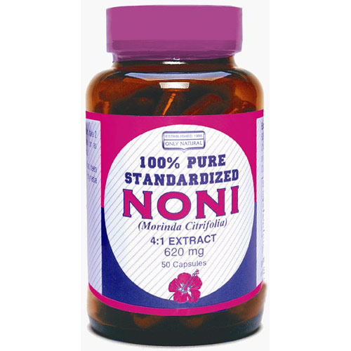 Only Natural Inc. Noni 620 mg Standardized 100% Pure, 50 Capsules, Only Natural Inc.