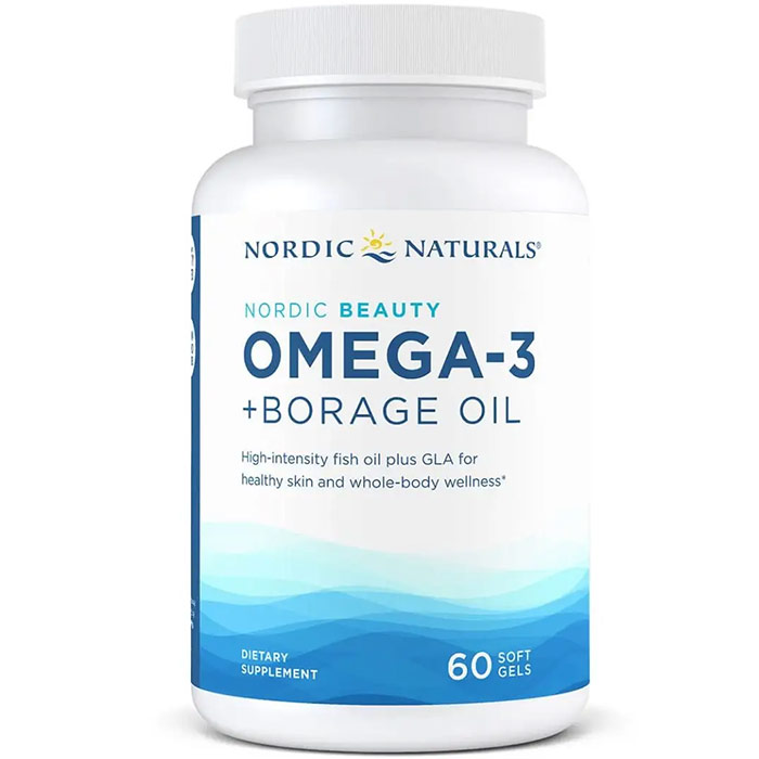 Nordic Beauty Omega-3 + Borage Oil, 60 Soft Gels, Nordic Naturals