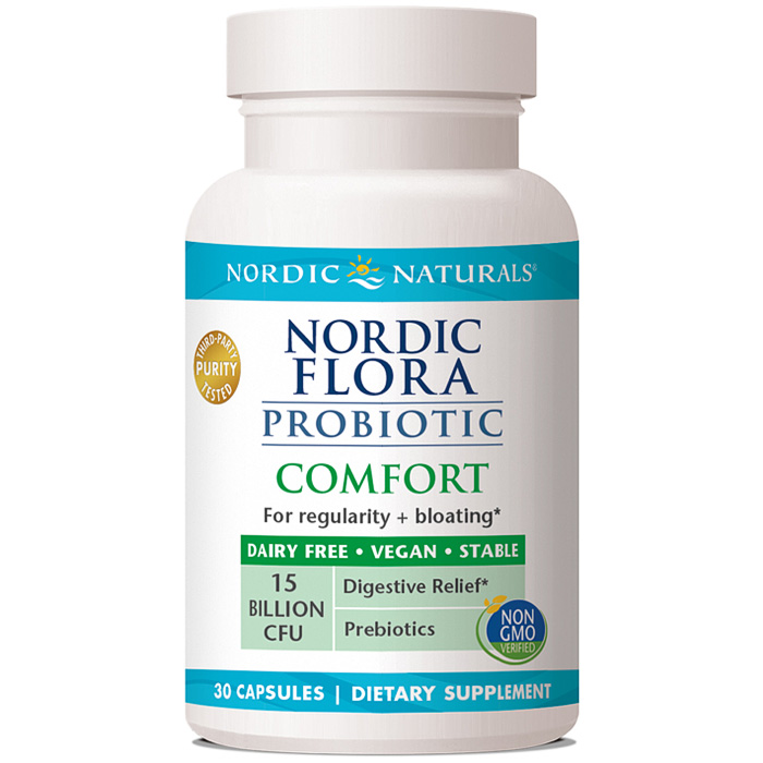 Nordic Flora Probiotic Comfort, 30 Capsules, Nordic Naturals