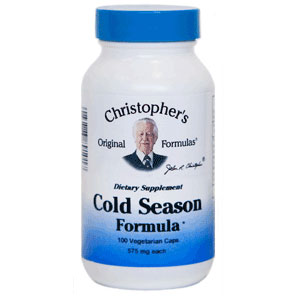 Christopher's Original Formulas Cold Season Formula, 100 Vegicaps, Christopher's Original Formulas