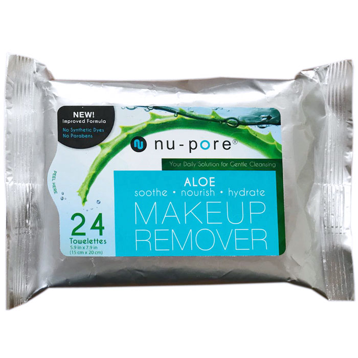 Nu-Pore Nu-Pore Aloe Make-Up Remover, 24 Pre-Moistened Towelettes