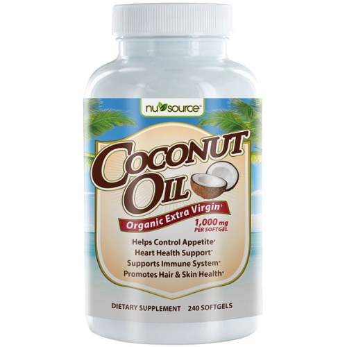 NuSource NuSource Coconut Oil, Organic Extra Virgin, 240 Softgels