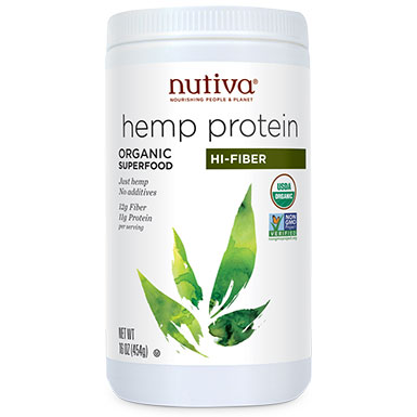 Nutiva Nutiva Organic Hemp Protein Hi Fiber Powder, 30 oz