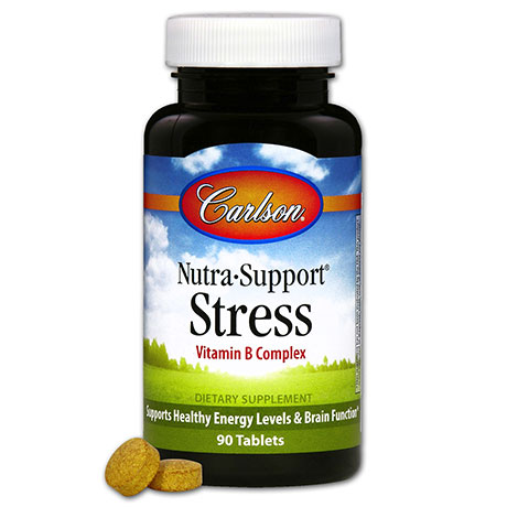 Carlson Labs Nutra-Support Stress, Vitamin B Complex, 90 Tablets, Carlson Labs