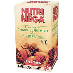 American Health Nutri Mega Super Potency Vitamin, Mineral, Antioxidant 120 softgels from American Health