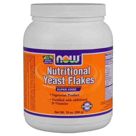 NOW Foods Nutritional Yeast Flakes Red Star Vegetarian 10 oz, NOW Foods