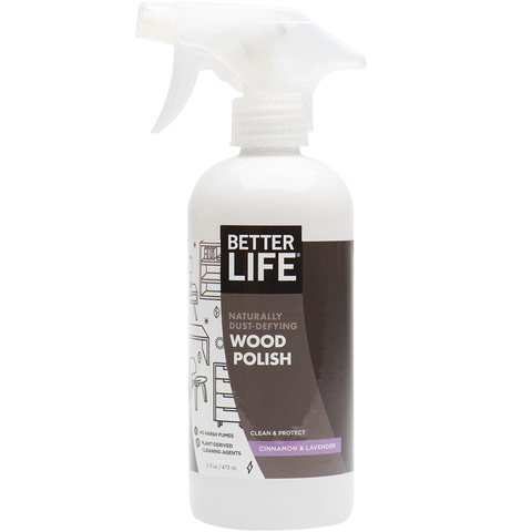 Better Life Green Cleaning Oak-Y Dokey, Natural Wood Furniture Polish, Cinnamon & Lavender, 16 oz, Better Life Green Cleaning