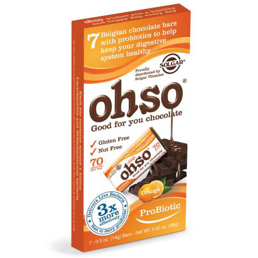 Solgar ohso Probiotic Chocolate Bars - Orange, 7 Bars, Solgar