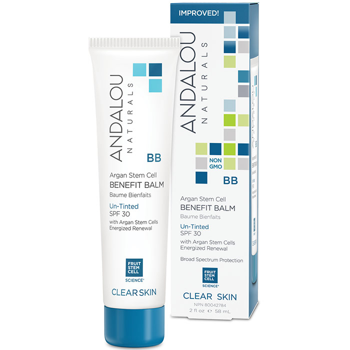 Andalou Naturals Oil Control Beauty Balm Un-Tinted with SPF 30 (BB Cream), 2 oz, Andalou Naturals