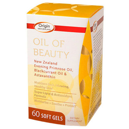 Origin New Zealand Oil of Beauty (EPO, Blackcurrant & Astaxanthin), 60 Softgels, Origin New Zealand