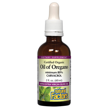 Natural Factors Oil of Oregano Liquid, Certified Organic, 2 oz, Natural Factors