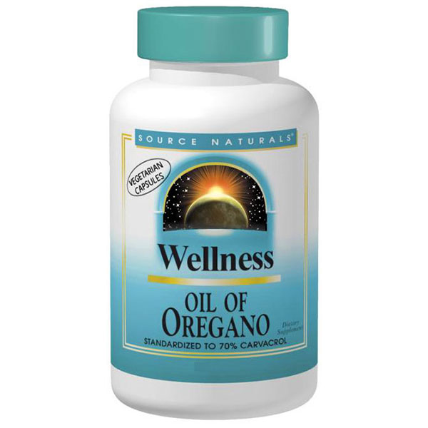 Source Naturals Oregano Oil (Wellness Oil of Oregano) 45mg 70% Carvacrol 60 caps from Source Naturals