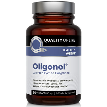 Quality of Life Labs Oligonol, Patented Lychee Polyphenol, 30 Vegicaps, Quality of Life Labs