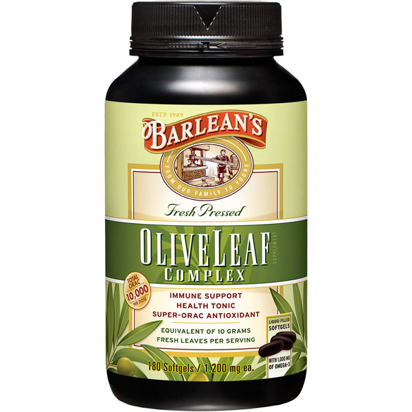 unknown Olive Leaf Complex, 180 Softgels, Barlean's Organic Oils