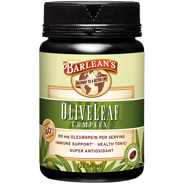 unknown Olive Leaf Complex, 90 Softgels, Barlean's Organic Oils