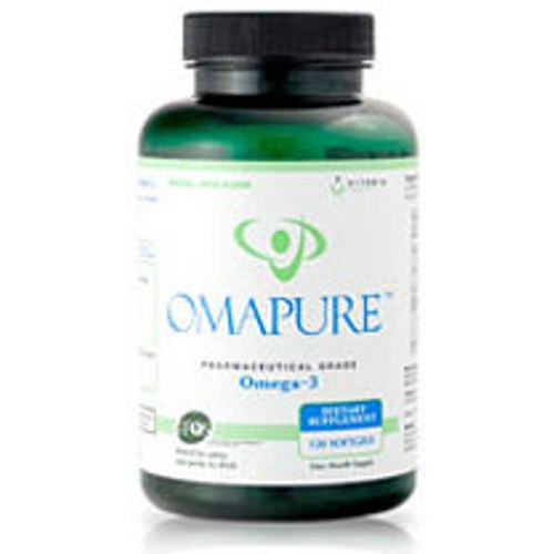 Vitoria Biosciences OMAPURE Pharmaceutical Grade Omega-3, Ultra Pure Fish Oil, 120 Softgels