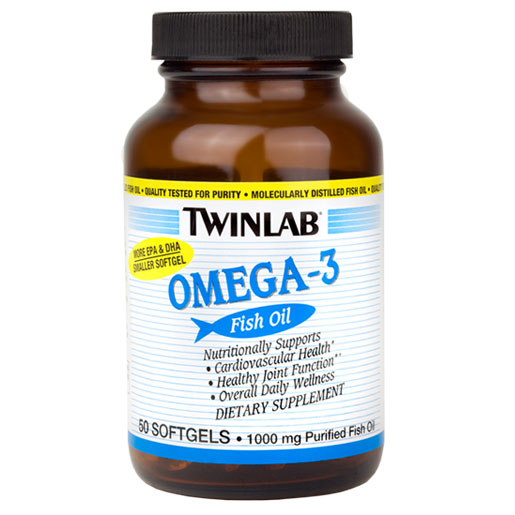 TwinLab Omega-3 Fish Oil, 50 Softgels, TwinLab