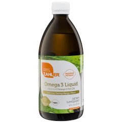 Zahler Omega 3 Liquid, Purified Fish Oil Supplement, 8 oz, Zahler