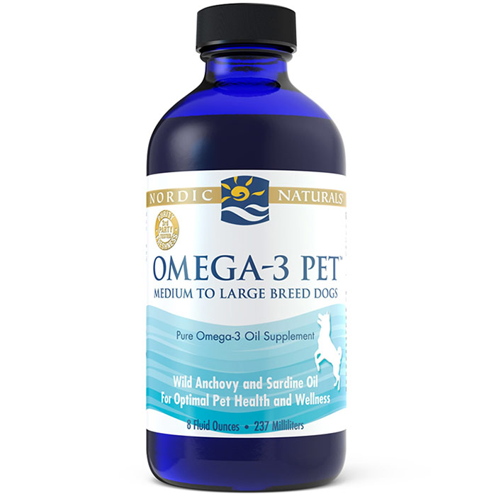 Nordic Naturals Omega-3 Pet Liquid Fish Oil, Medium to Large Breed Dogs, 8 oz, Nordic Naturals