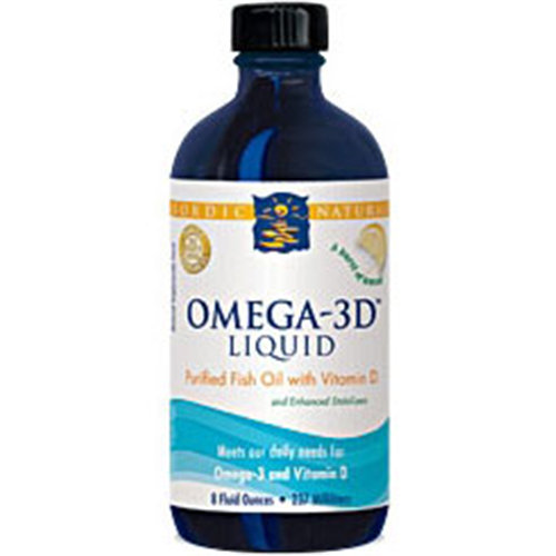 Nordic Naturals Omega-3D Liquid, Omega-3 plus Vitamin D, 8 oz, Nordic Naturals