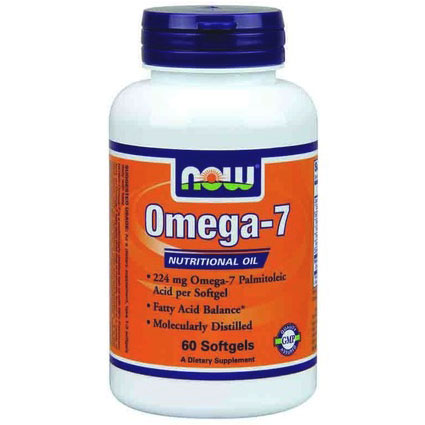 NOW Foods Omega-7 (Palmitoleic Acid), 60 Softgels, NOW Foods