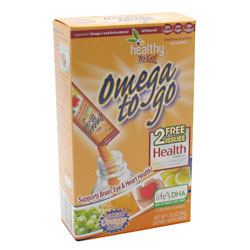 ToGo Brands  (Healthy To Go) Omega To Go, Creamsicle Orange, 6 Packets, ToGo Brands (Healthy To Go)