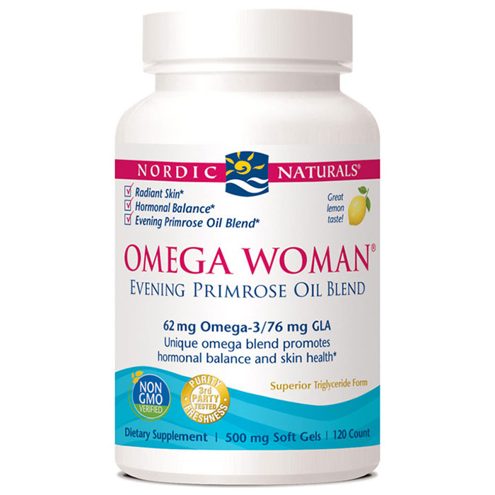 Nordic Naturals Omega Woman, Essential Fatty Acids for Hormonal Support, 120 Softgels, Nordic Naturals
