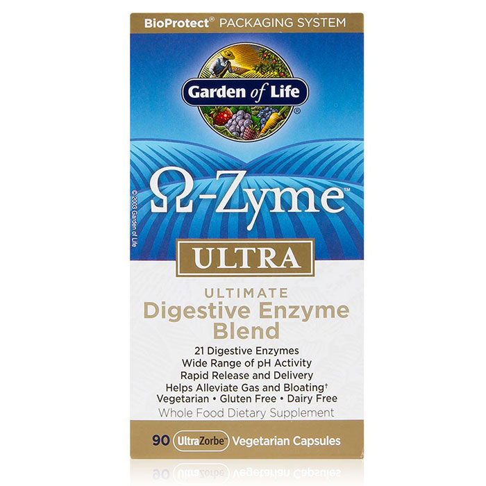 Garden of Life Omega-Zyme Ultra (O-Zyme Ultra), 90 Veggie Caps, Garden of Life