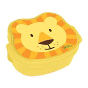 unknown On Safari Bento Box, Lunchbox for Kids, Yellow Lion, 1 ct, Green Sprouts