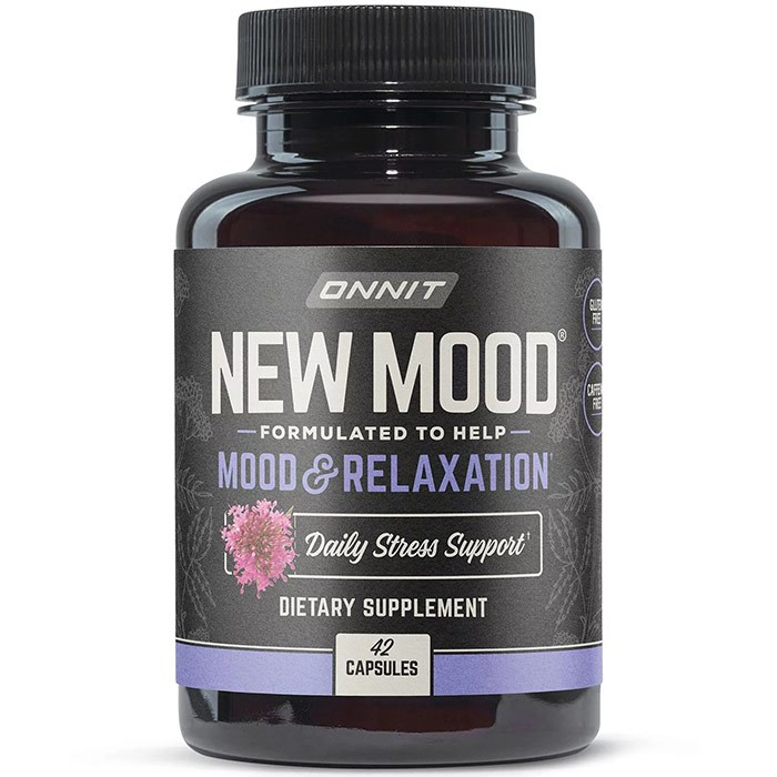 ONNIT New Mood Daily Stress Support, Mood & Relaxation Supplement, 42 Capsules