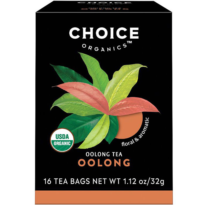 Choice Organic Teas Oolong Tea, 16 Tea Bags x 6 Box, Choice Organic Teas
