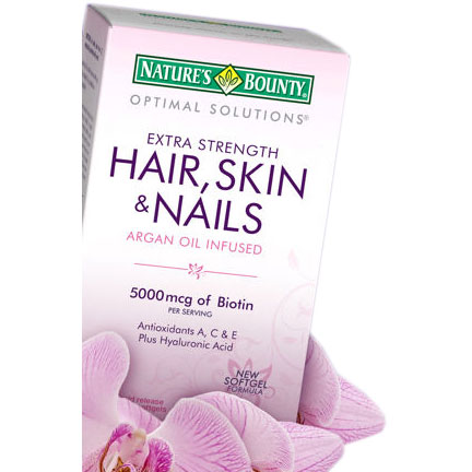 Optimal Solutions Extra Strength Hair, Skin & Nails, 250 Caplets, Nature's Bounty