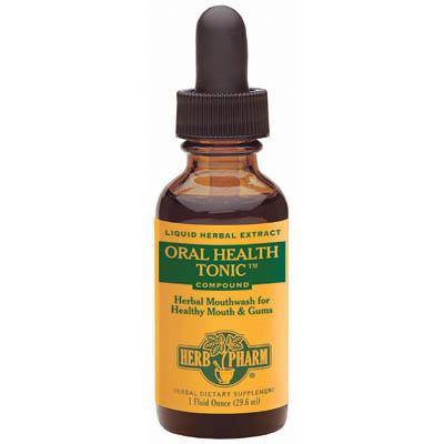 Herb Pharm Oral Health Tonic Liquid, Herbal Mouthwash, 1 oz, Herb Pharm