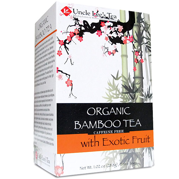 Uncle Lee's Tea Organic Bamboo Tea, Exotic Fruit Flavor, 18 Tea Bags, Uncle Lee's Tea