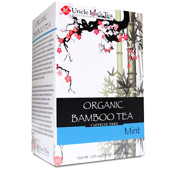 Uncle Lee's Tea Organic Bamboo Tea, Mint Flavor, 18 Tea Bags, Uncle Lee's Tea