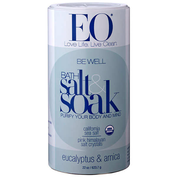 EO Products Organic Bath Salts Be Well - Eucalyptus & Arnica, 21.5 oz, EO Products