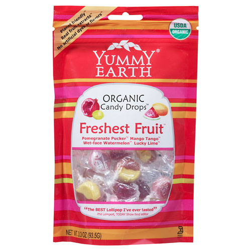 YummyEarth (Yummy Earth) Organic Candy Drops Pouch, Freshest Fruit, 3.3 oz x 6 Pouches, YummyEarth (Yummy Earth)