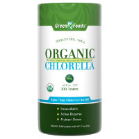 Green Foods Corporation Organic Chlorella 200mg, 300 Tablets, Green Foods Corporation