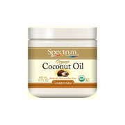 Spectrum Essentials Organic Coconut Oil, Unrefined, for Hair and Body, 15 oz, Spectrum Essentials