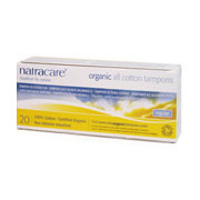 Natracare Organic Cotton Tampons, without Applicator, Regular Absorbency, 20 Tampons, Natracare