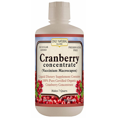 Only Natural Inc. Organic Cranberry Concentrate Liquid, 32 oz, Only Natural Inc.